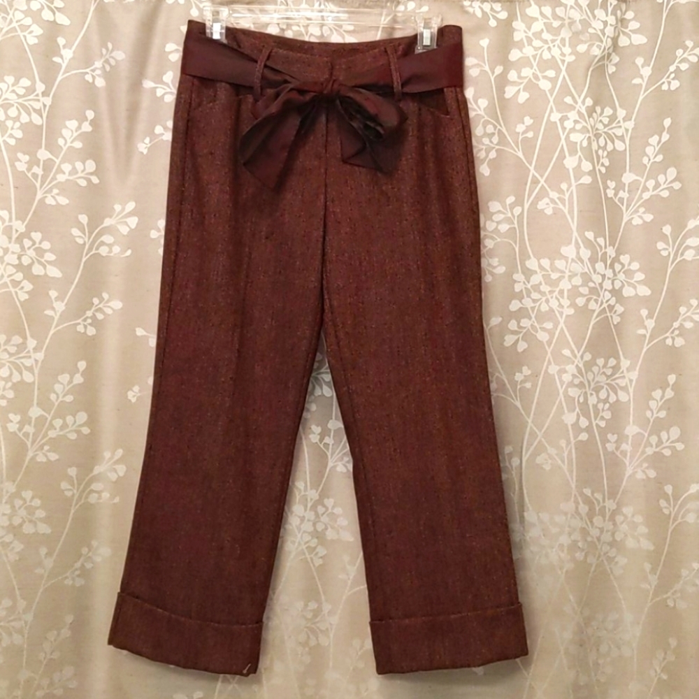 Beautiful Bergundy Crop Dress Pant by Express